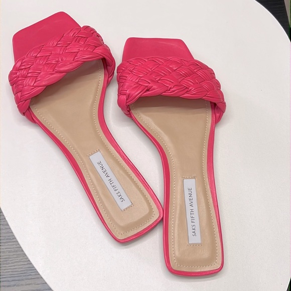 Saks Fifth Avenue - Woven Flat Fragola Sandal - Pink - Picture 3 of 7